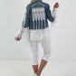 Boho Jeansjacke mit besonderen  Details - denim-weiss