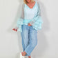 Light tunic with ruffles - mint
