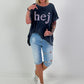 T-Shirt Hej - blau