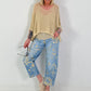 Strickpulli mit Lurex - beige