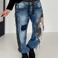 Jogg-Jeans im Used Look Woman & Pearl - denim-Schwarz