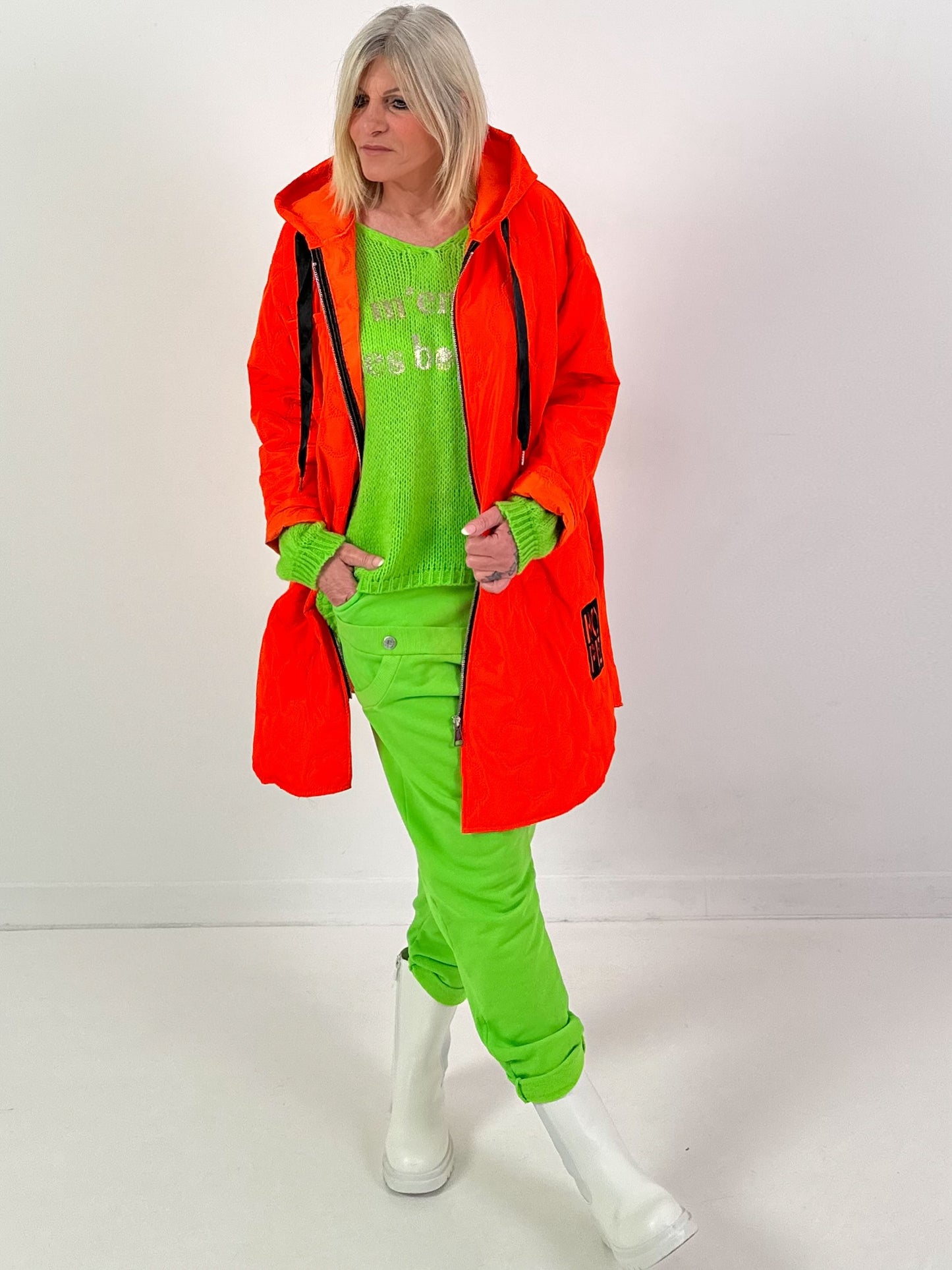 Mantel Modell "Flower Hope" - orange