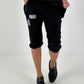 Shorts with patches - black