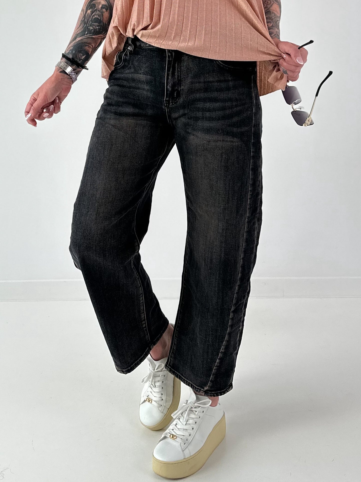 Ballon Jeans Hose - schwarz
