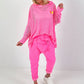 Oversized Mesh Hoodie Soho - neon pink
