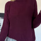 Basic Rollkragenpullover - burgundi
