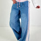 Jeansbroek model "Vichy Layer" - denim roze