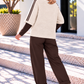 Striped cardigan - beige-mocha