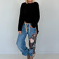 Oversized Shirt stone washed - schwarz