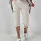 Capri Hose mit Bindeband - beige