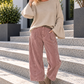 Sweater with trumpet sleeves - taupe