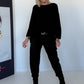 Basic crew neck pullover - black