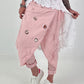 Stylische Hose im Knit-Look - rosa