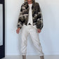 Bomberjacke im Camouflage-Look - oliv-beige-mehrfarbig