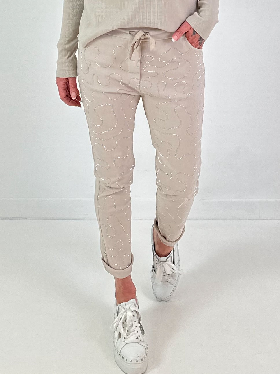 Hose Modell "Crystal Move" - beige