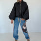Jacke mit Puffärmelchen - schwarz