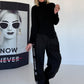 Basic Rollkragenpullover - schwarz