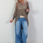 Oversized Häkelpulli - taupe