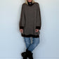 Oversized Long-Strickjacke mit Streifen - dark-chocolate-mokka