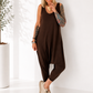 Jumpsuit mit Nieten - mokka