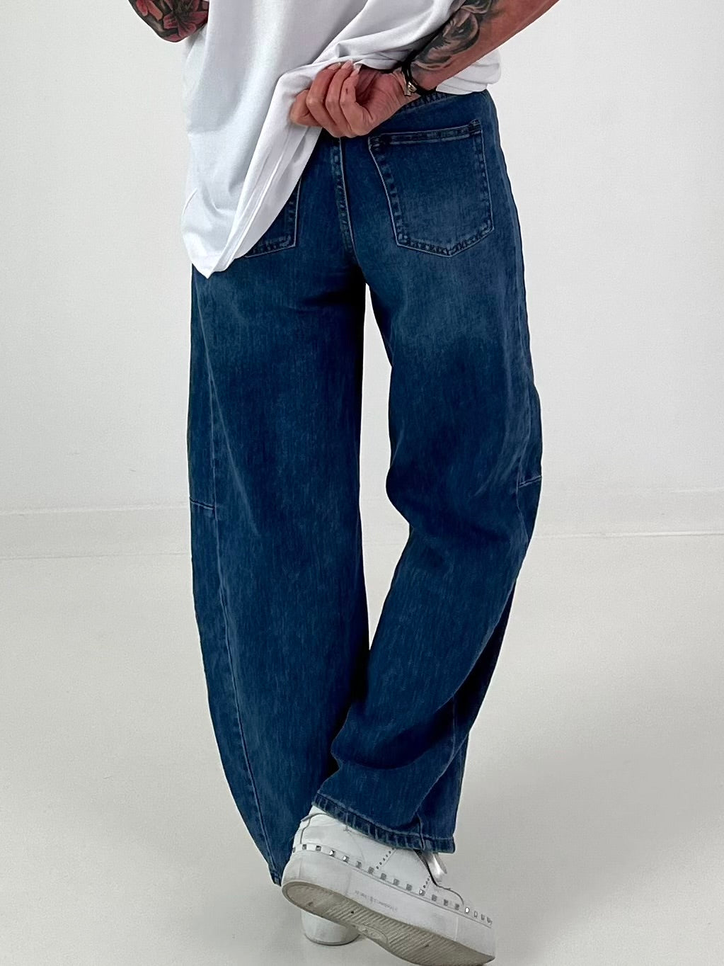 Wide Leg Jeans - dark blue