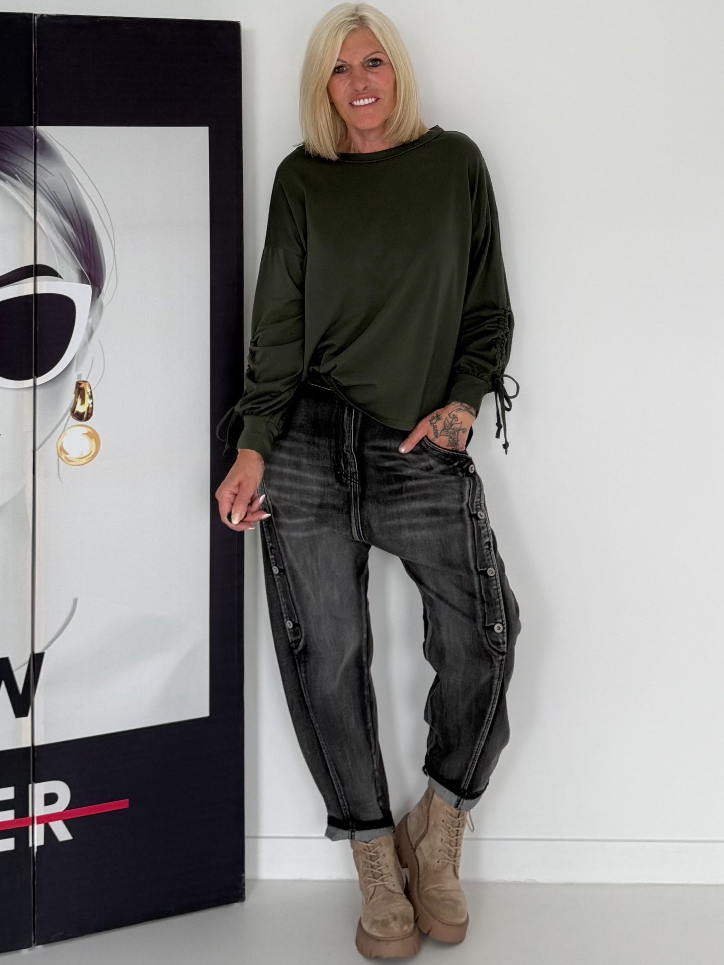 Shirt met ruches - roze