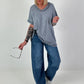 Shirt mit Cut-Out Details - grau