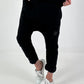 Baggy Trousers with Statement Patch - black