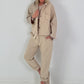 Jacke mit goldenen Nieten-Details - beige