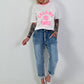 T-Shirt Charme - white-pink