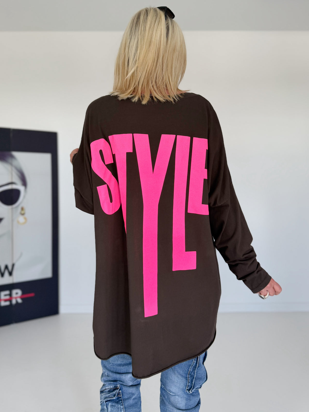 Oversized Shirt Style - mokka
