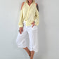Bluse mit cold shoulder Detail - gelb