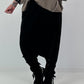 Haremhose mit Knopfdetails - schwarz
