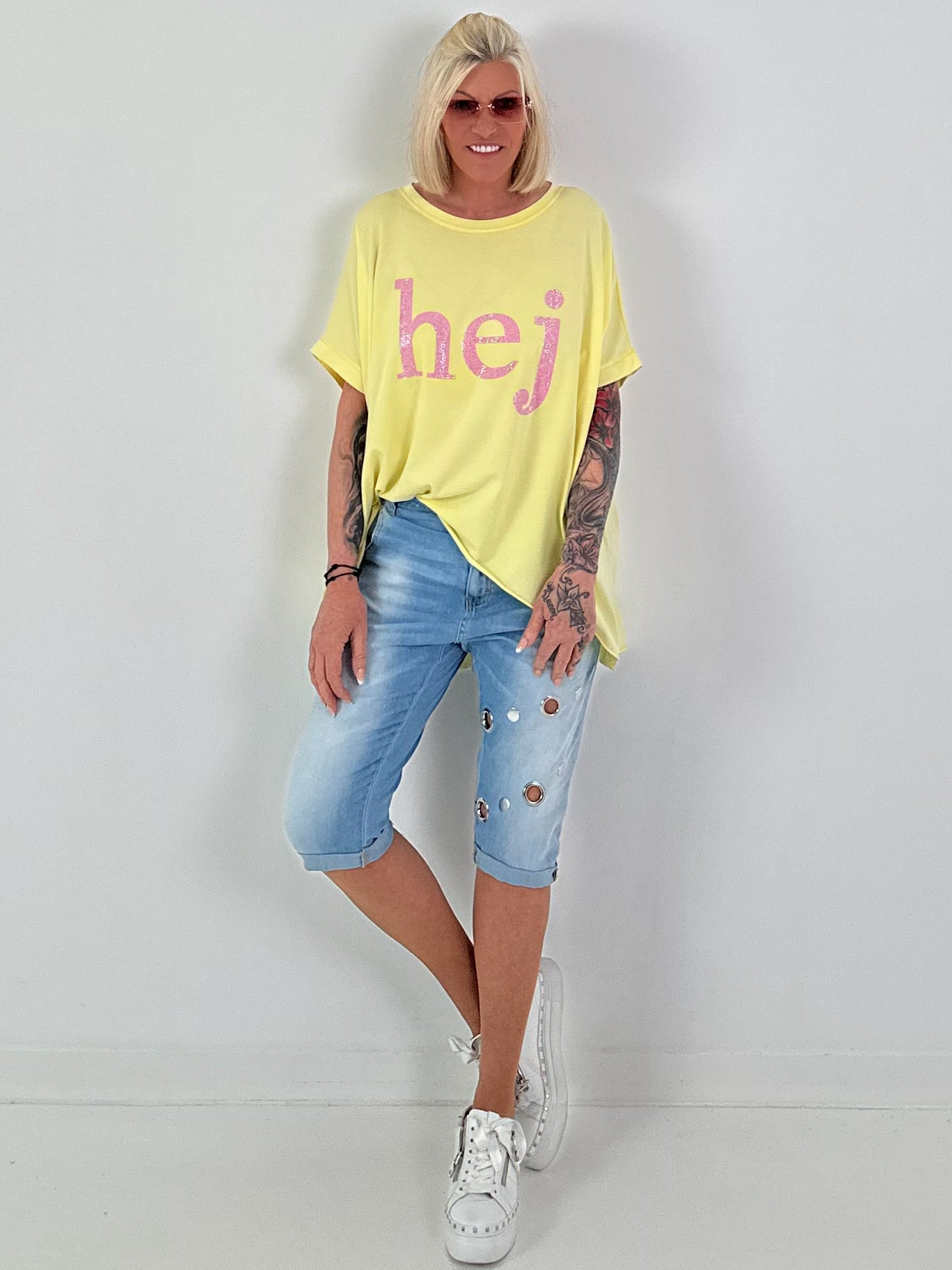 T-Shirt Hej - yellow