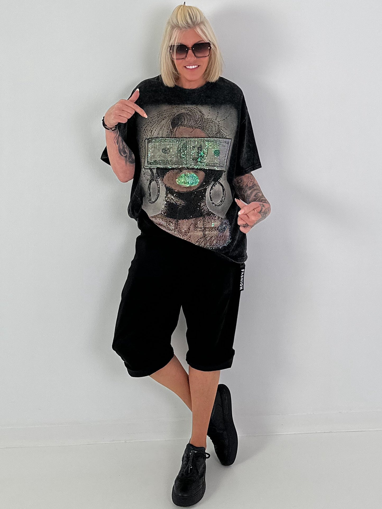 T-Shirt Dollar - black