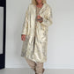 Vintage-look coat with gold effect - gold-ecru