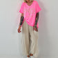 T-Shirt Smile - neon pink