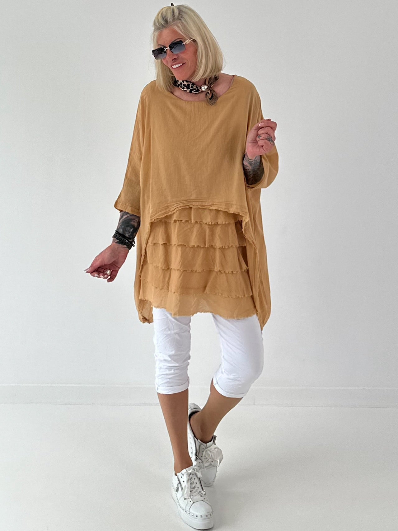 Tunika im Layer-Look - camel