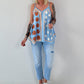 Airy patterned top - light blue - multicolored