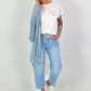 Crochet Jacket with Lurex - light blue
