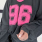 Sweater 96 - anthrazit-neonpink