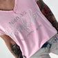 T-shirt with statement print - pink