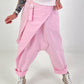 Baggy Hose mit Überwurf - rosa