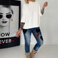 Strickpullover mit Turtleneck - ecru