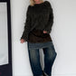 Kuschliger Pullover mit Fransen - mokka
