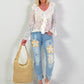 Tuniek met ruches - wit
