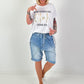 Long T-Shirt Luck - white
