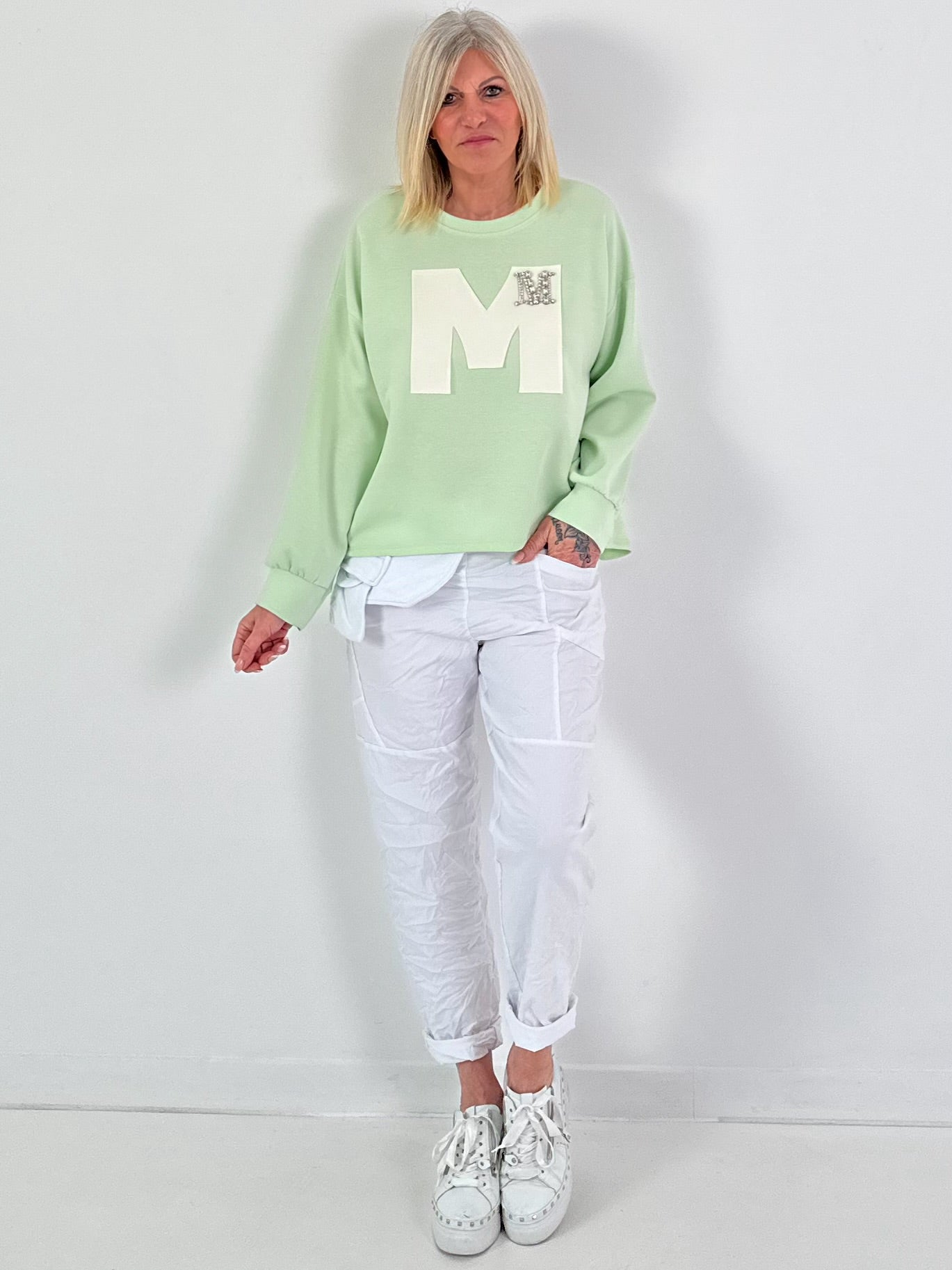 Sweatshirt model "Edition M" - lime green
