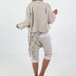 Jeansjacke in Destroyed Optik - beige