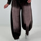 Lässige Sweat Ballonhose im Used-Look - mokka